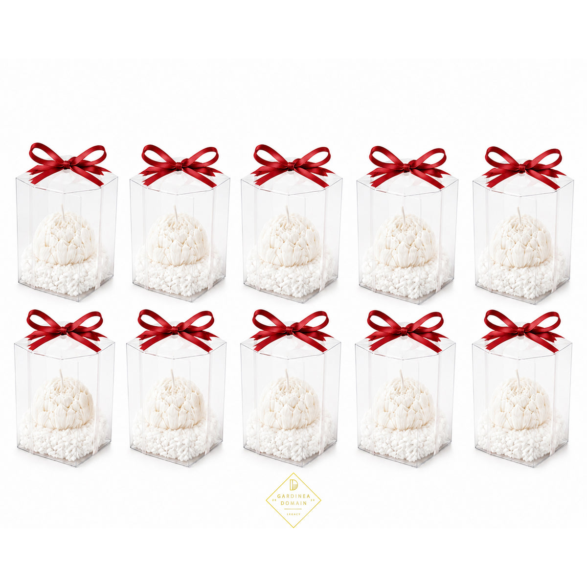 Marturie botez bujor rosu Gardinea Domain®, in cutie personalizata cadou, ceara de soia 100% naturala, vegana, Rosu