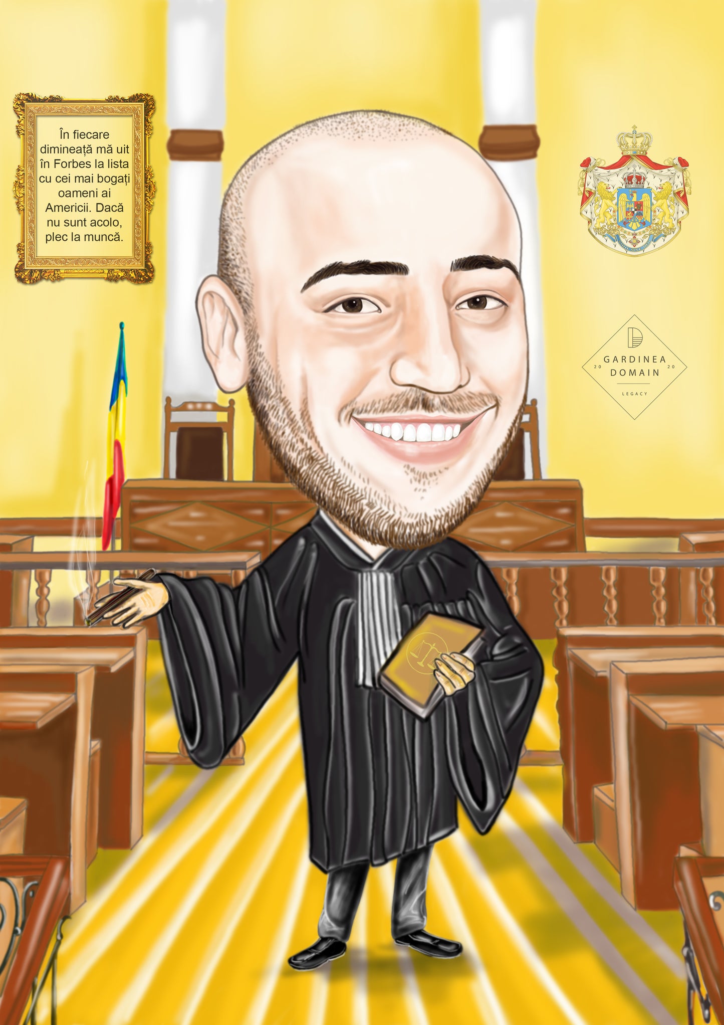 Caricatura tablou canvas, 50x70cm, by Gardinea Domain