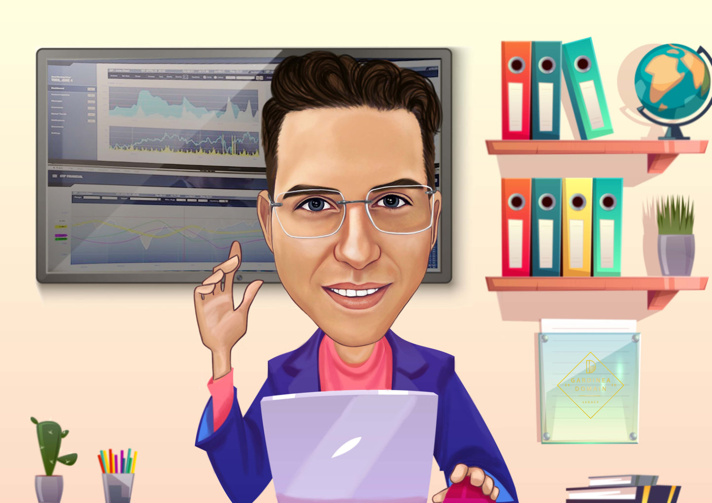 Caricatura tablou canvas, 70x150 cm, by Gardinea Domain