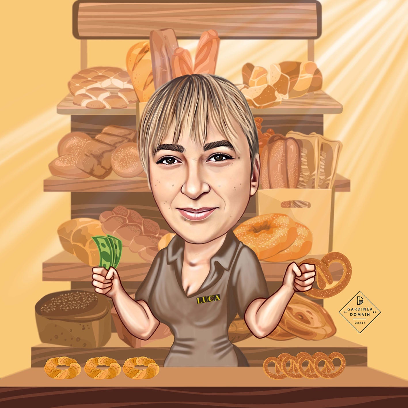 Caricatura tablou canvas, 30x50cm, by Gardinea Domain