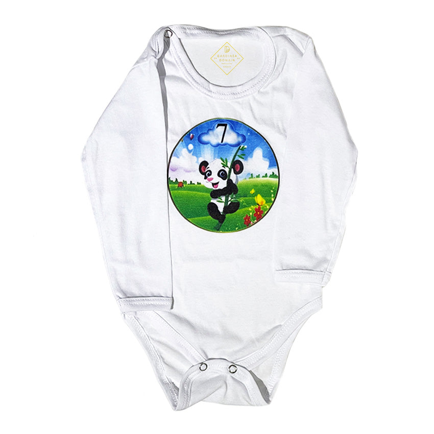 Set 12 Body-uri bebelusi Gardinea Domain® model "Animalutele vesele", 100% Bumbac antialergic, Cadou botez/aniversare, 1-12 luni, Verde