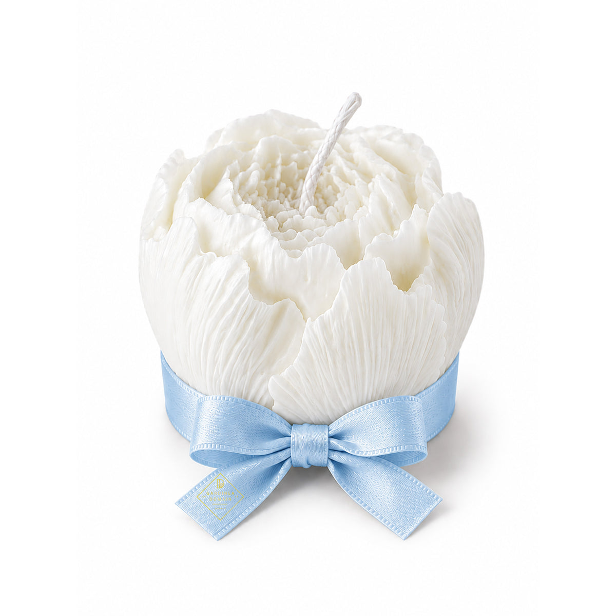Marturie botez bujor rosu Gardinea Domain®, in cutie personalizata cadou, ceara de soia 100% naturala, vegana, Rosu