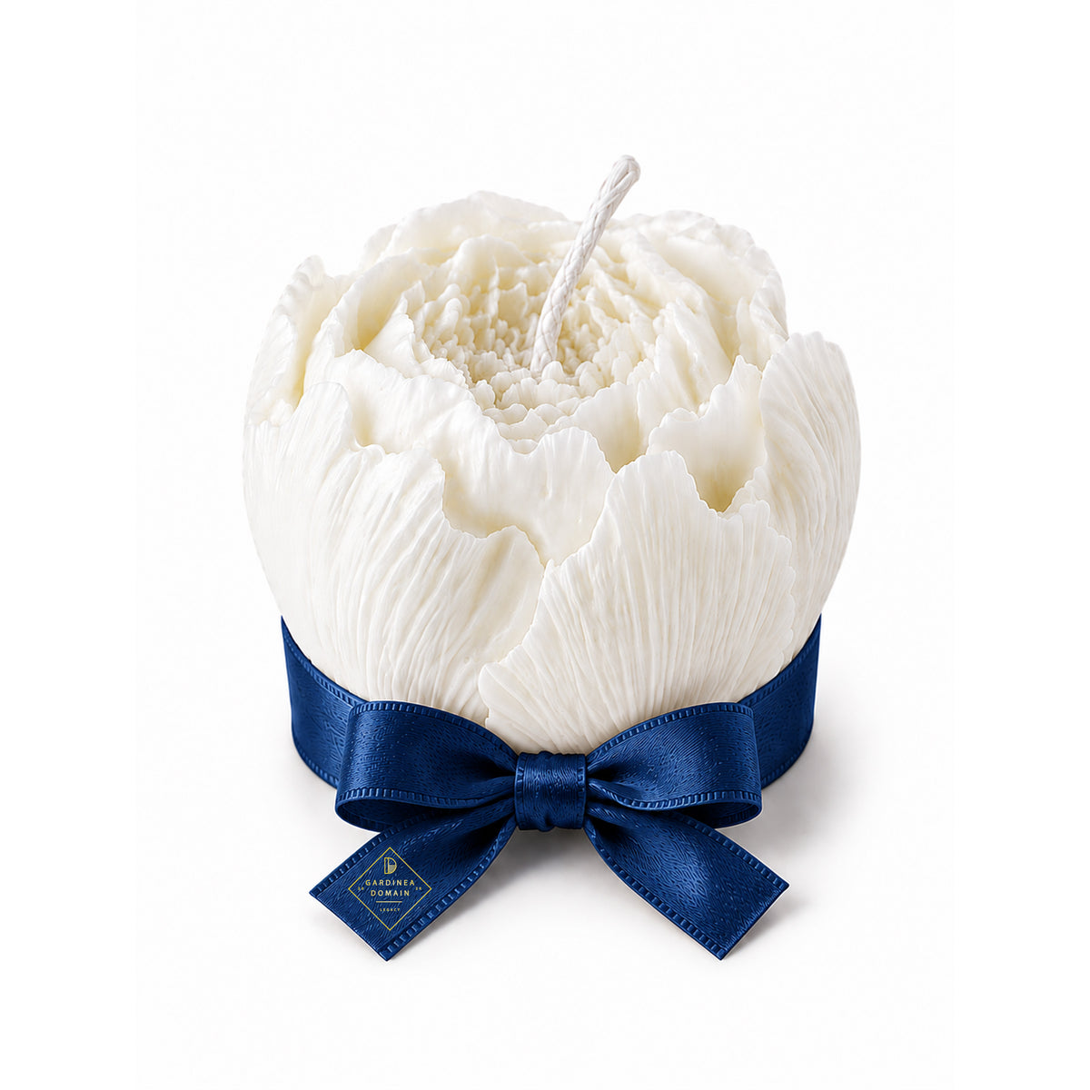 Marturie botez bujor rosu Gardinea Domain®, in cutie personalizata cadou, ceara de soia 100% naturala, vegana, Rosu