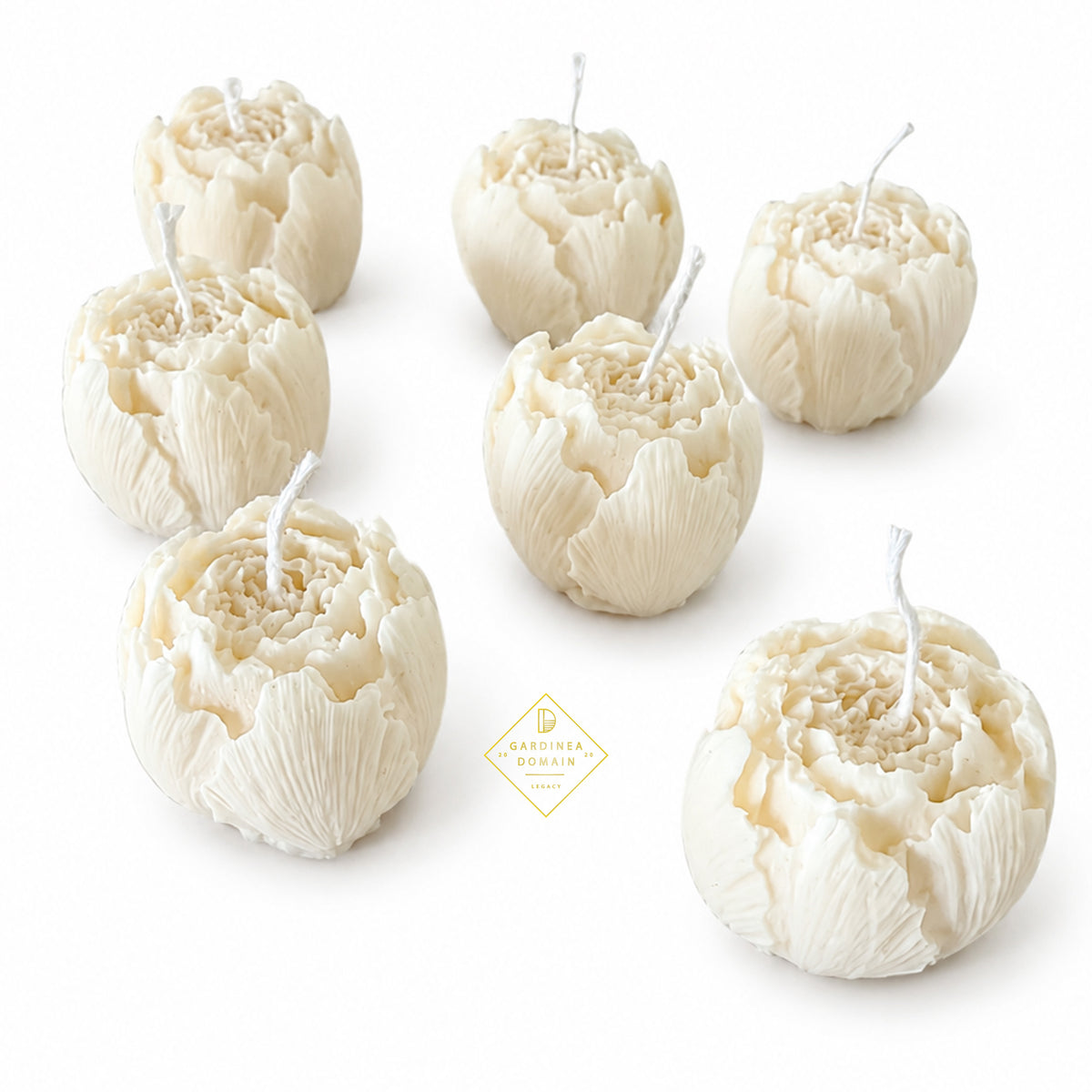Marturie botez bujor rosu Gardinea Domain®, in cutie personalizata cadou, ceara de soia 100% naturala, vegana, Rosu
